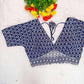 Mayuri Embroidered Georgette Blouse With Silver Cording & Sequin Work