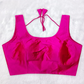 Solid Color Regular Raw Silk Blouse