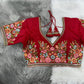 Floral Silk Thread & Zari Embroidered Designer Silk Blouse
