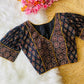 Dishanki Ajrakh Dual Motifs Balloon Sleeved Printed Cotton Blouse