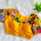 Nandi Pichwai Art Printed Designer Blouse With Sequins Handwork