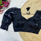 Bloomimg Organza Long Sleeves Solid Color Designer Blouse