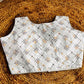 Karen Satin White Embroidered Designer Blouse