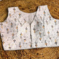 Karen Satin White Embroidered Designer Blouse