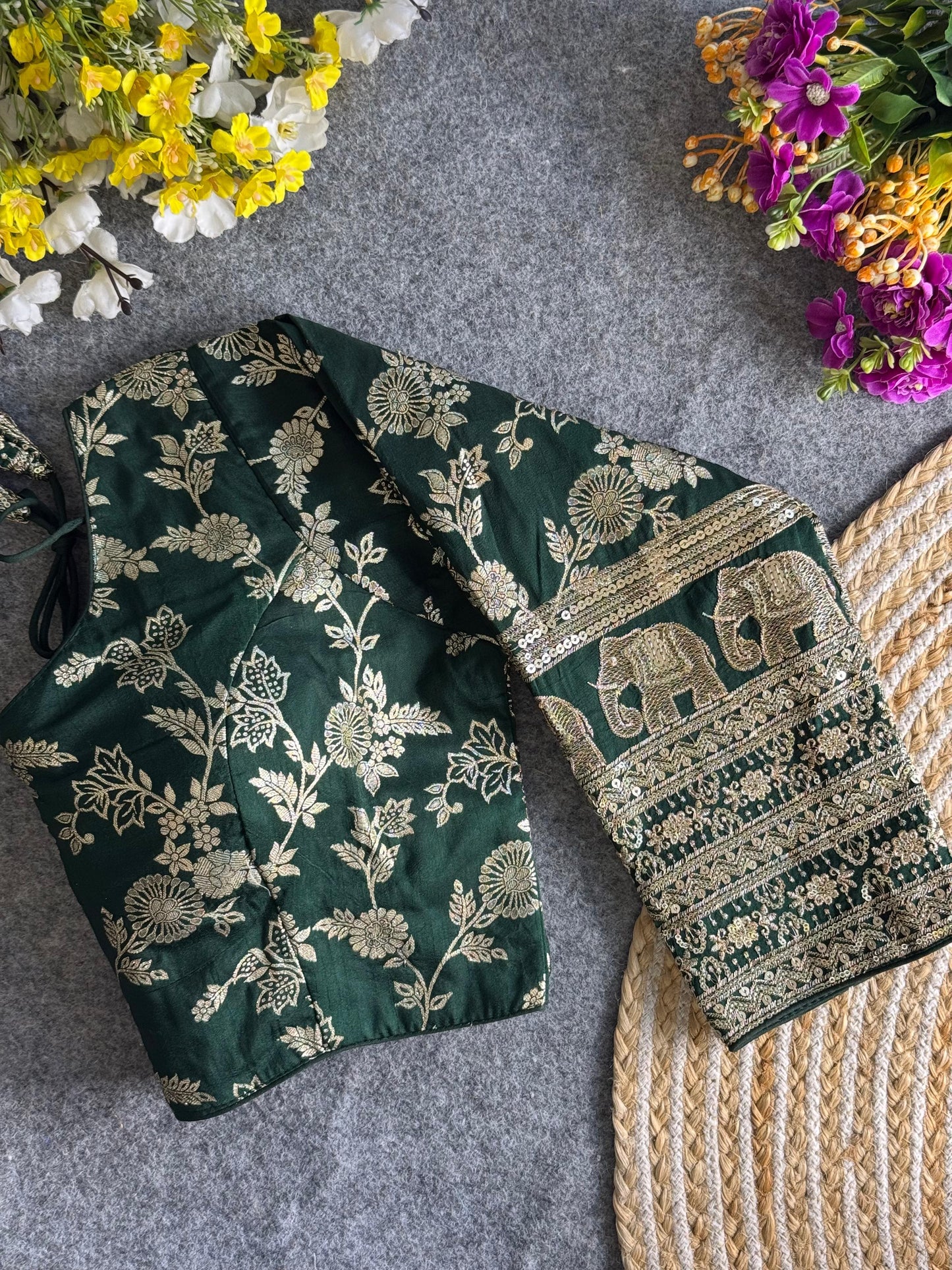Gajgamini Dola Silk Blouse With Long Sleeves