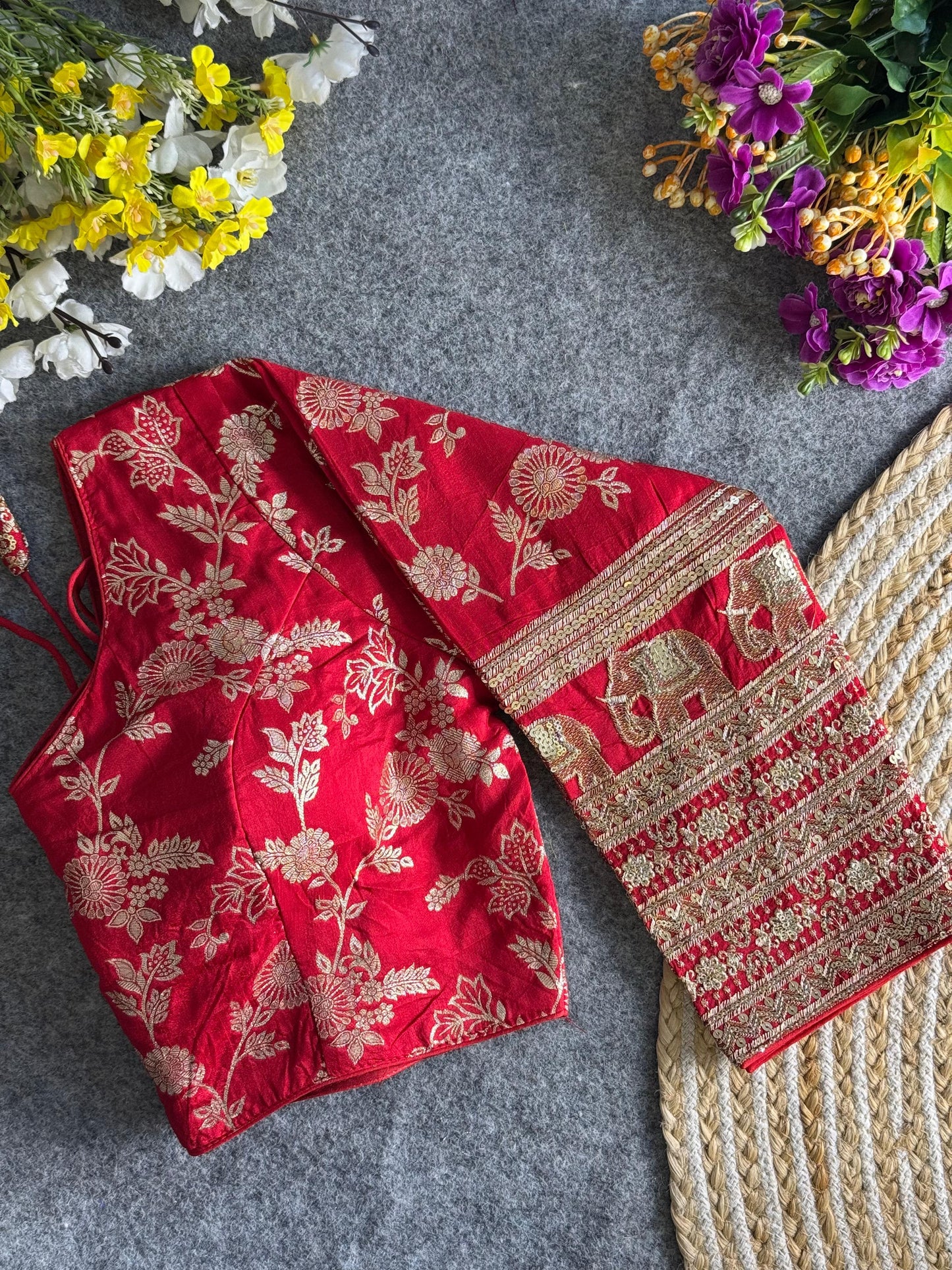 Gajgamini Dola Silk Blouse With Long Sleeves
