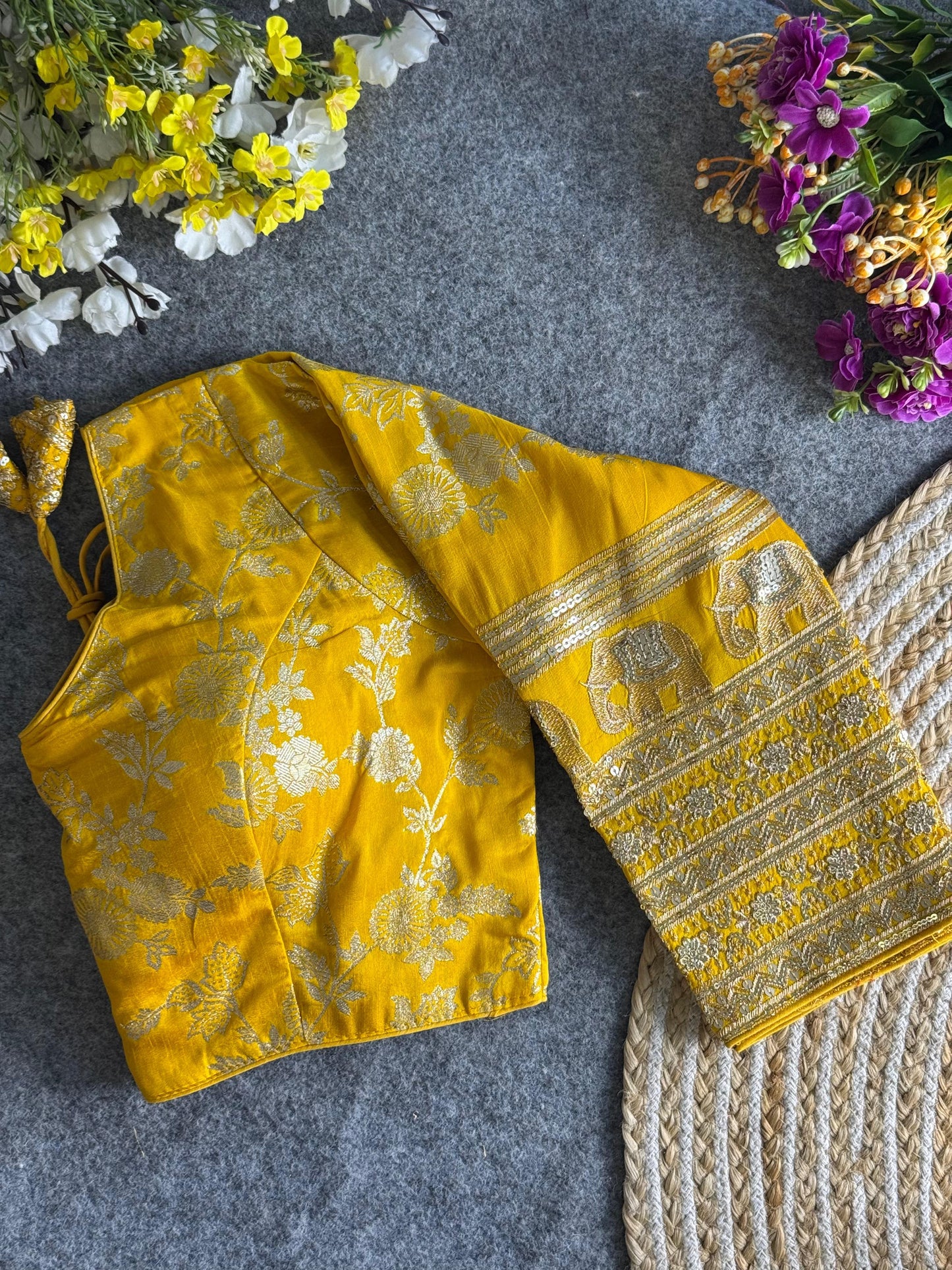 Gajgamini Dola Silk Blouse With Long Sleeves
