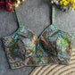 Rama Green  Spaghetti Sleeves Designer Blouse