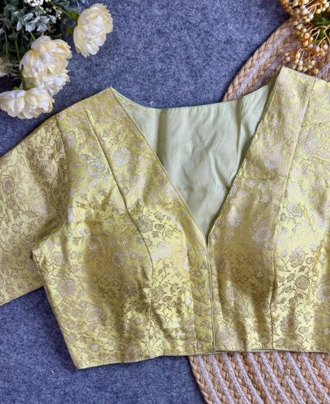 Brocade Woven Designer Silk Blouse