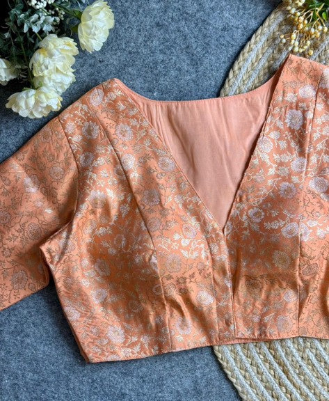 Brocade Woven Designer Silk Blouse
