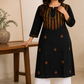 Nihaar Black Pure Cotton Multithread Chikankari Kurti