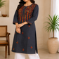 Nihaar Grey Pure Cotton Multithread Chikankari Kurti