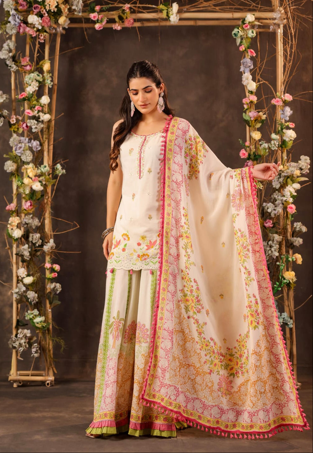 STORI Mul Cotton Sharara Set