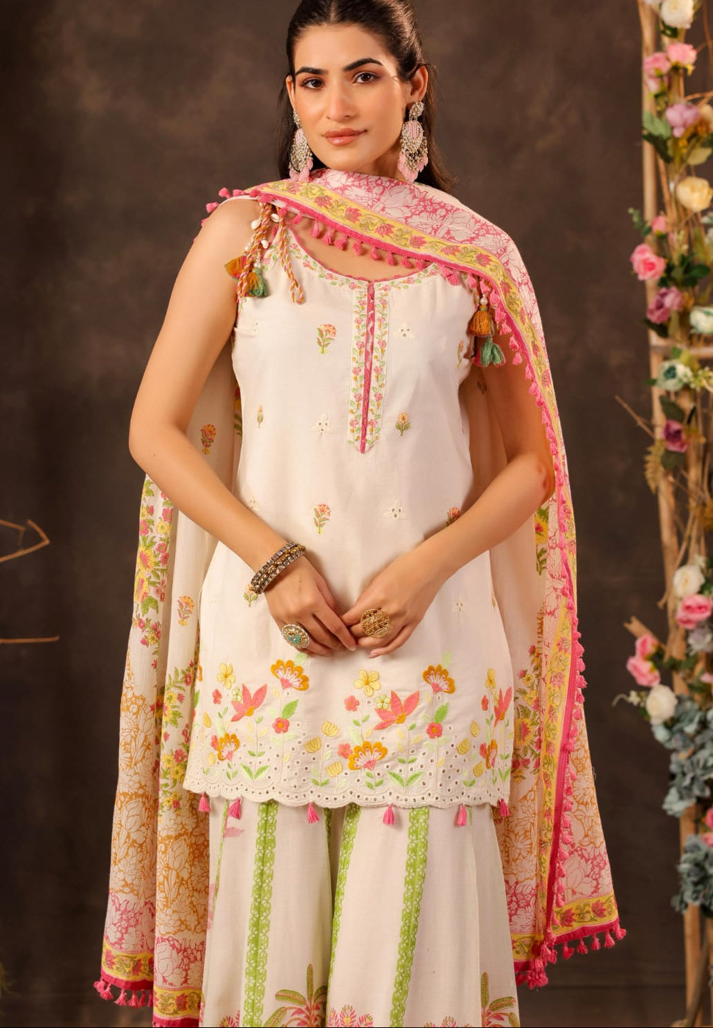STORI Mul Cotton Sharara Set