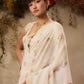Ivory White Munga Cotton Silk Saree