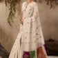 Ivory White Munga Cotton Silk Saree
