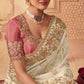 STORI Saree White Embroidered Saree