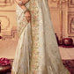 STORI Saree White Embroidered Saree