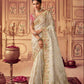 STORI Saree White Embroidered Saree