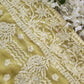 Olive Green Sanah Handcrafted Lucknowi Chikankari Saree