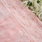 Light Peach Sanah Handcrafted Lucknowi Chikankari SareeLight Peach Sanah Handcrafted Lucknowi Chikankari Saree