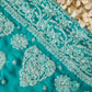 Rama Green Sanah Handcrafted Lucknowi Chikankari Saree