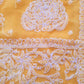 Bright Yellow Sanah Handcrafted Lucknowi Chikankari Saree