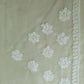 Lime Sanah Handcrafted Lucknowi Chikankari Saree
