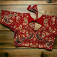 Red Kashmiri Multicolor Silk Thread Embroidered Designer Blouse
