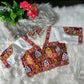 White Navratri Gamthi Pattern Blouse With Kutchi Embroidery