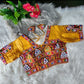 Yellow Navratri Gamthi Pattern Blouse With Kutchi Embroidery
