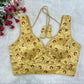 Gold Silk Thread Embroidered Designer Blouse