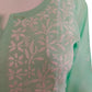 Zaarah Seagreen Handcrafted Soft Modal Cotton Chikankari Kurti
