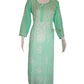 Zaarah Seagreen Handcrafted Soft Modal Cotton Chikankari Kurti
