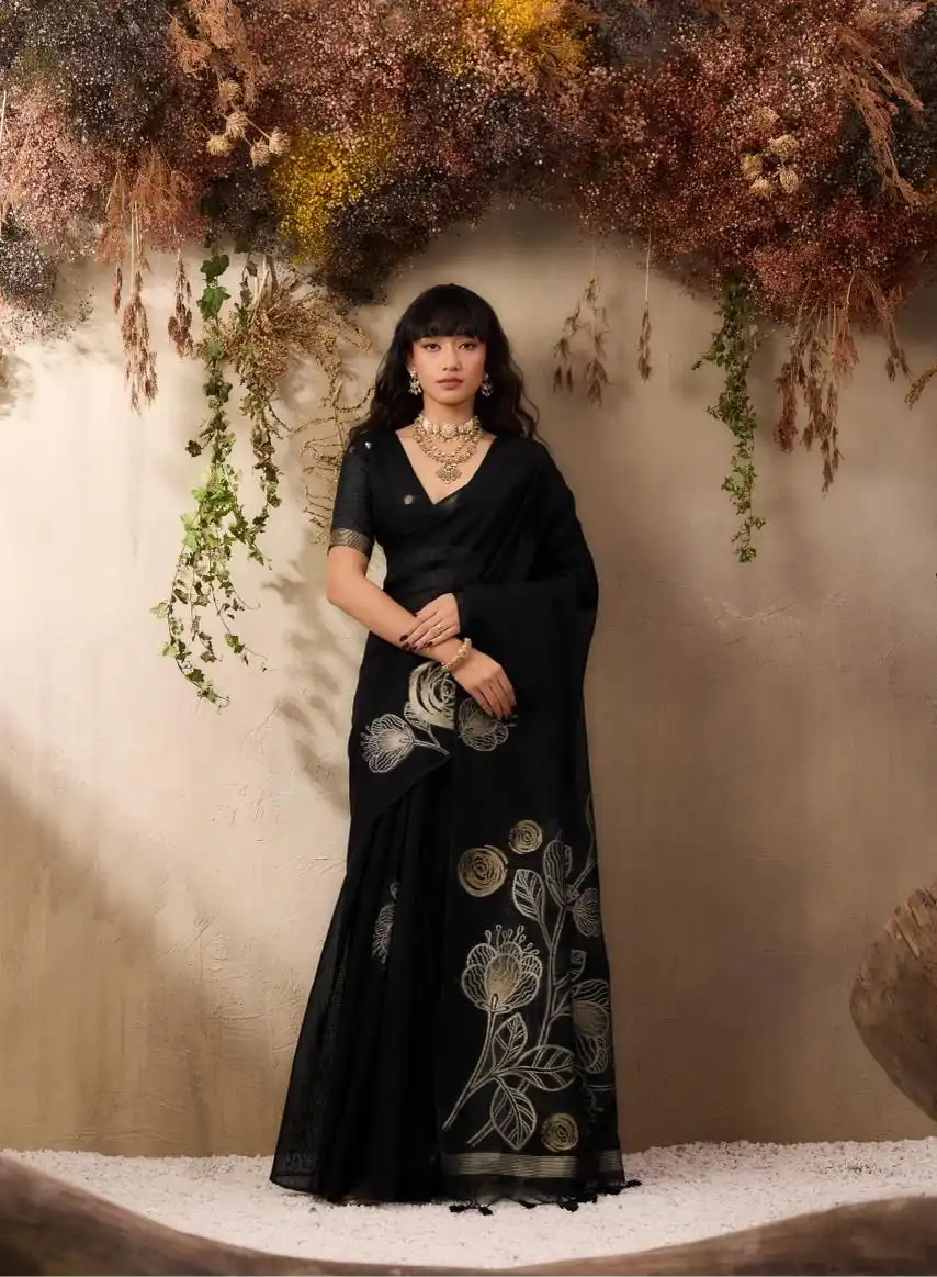 Sankranti Black STORI Saree Sale 