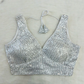Silver White Sequin Embroidered Readymade Blouse With Short Sleeves