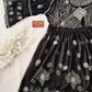Adila Black Short Georgette Chikankari Kurti With Bell Sleeves