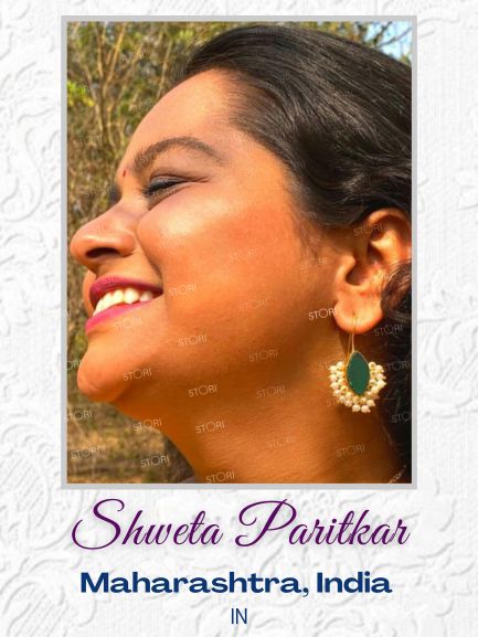 Shweta Paritkar in Pallavi Raw Stone & Pearls Earrings- STORI