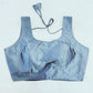 Solid Color Regular Raw Silk Blouse