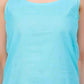 Sky Blue Cotton Long Inner Slip