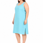 Sky Blue Cotton Long Inner Slip Plus Size2