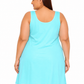 Sky Blue Cotton Short Inner Slip Plus size1