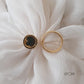 Golden Disc & Loop Statement Ring