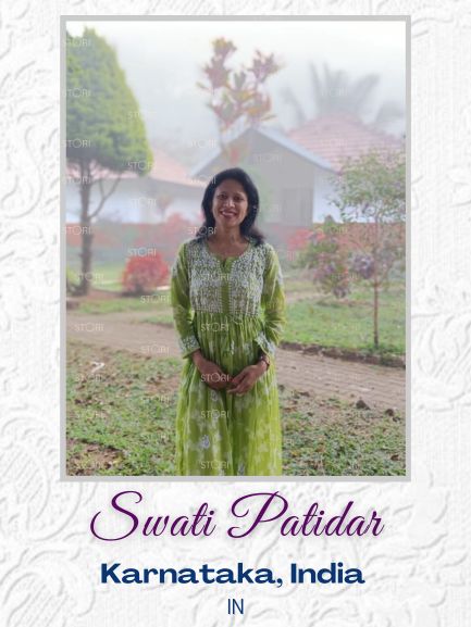 Swati Patidar in Aashna Light Green Petals Printed Mulmul Cotton Chikankari Gown With Dori