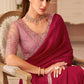 STORI Cherry Red Partywear Sarees