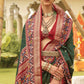 Shop Dark Green Patola Silk Saree for Wedding at STORI