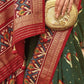 Shop Dark Green Patola Silk Saree for Wedding at STORI