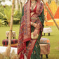 Shop Dark Green Patola Silk Saree for Wedding at STORI