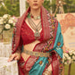 Shop Aquamarine Blue Patola Silk Saree for Wedding at STORI