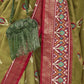 Shop Olive Green Patola Silk Saree for Wedding at STORI